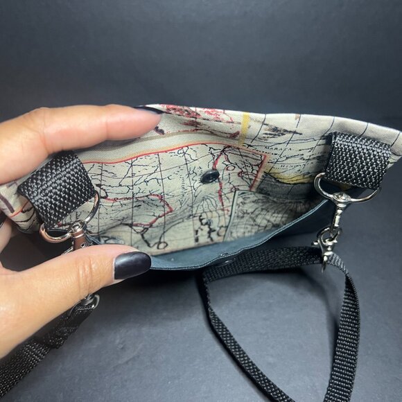 Motorcycle Print 'What Happens in the Garage Stays in the Garage' Crossbody Bag - Picture 5 of 6